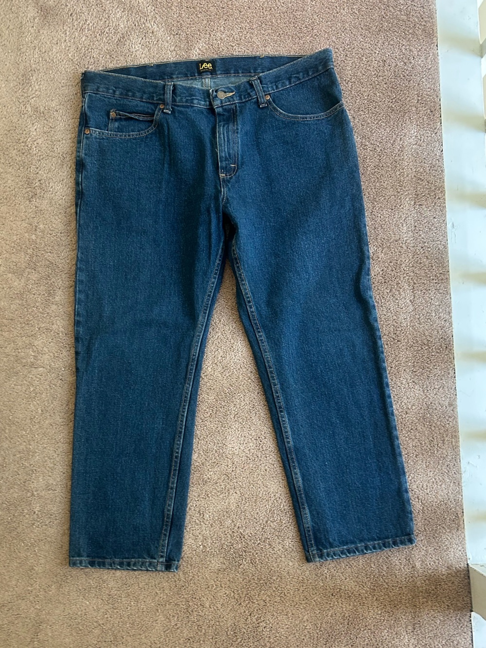 Lee Dark Blue Straight Leg Jeans